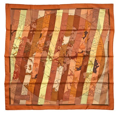 le monde est vaste hermes|Authentic Hermes Silk Scarf Le Monde Est Vaste Diatkine 90 cm.